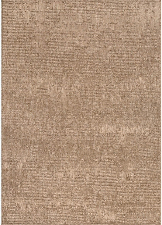 CAMILSON Easy Jute Rug 4x6, Indoor Outdoor Natural Color Fiber Area Rugs for Living Room Patio and Kitchen Rug, Solid Boho Woven Design, Easy-Cleaning, Washable Outside Carpet Alfombras (4 x 6)