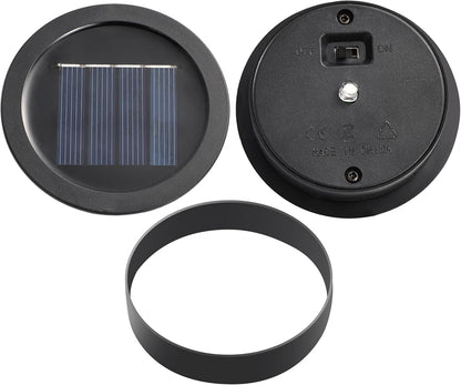 Cooo 4 Pack Mosaic Solar Lantern Outdoor Waterproof IP68 Hanging Projection Light Hidden Lid Pear-Shaped Lantern with Rope Handle Solar Powered Auto On for Patio Garden Fence Table - Azure Lattice