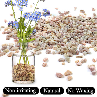 2lbs Peach Pebbles for Plants, 3/8inch Small Rocks, Natural Polished Pebbles, River Rocks for Succulent Cactus Plants, Vases, Aquariums, Gardening