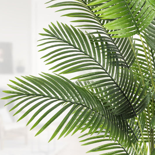 VIAGDO Artificial Palm Tree 7ft Tall Fake Palm Tree Decor with 22 Detachable Trunks Faux Tropical Palm Silk Plant Feaux Dypsis Lutescens Plants in Pot for Home Office Living Room Floor Decor Indoor