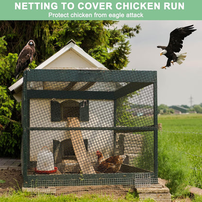 100'x100' Bird Netting for Chicken Coop, Nylon 3/4" Mesh Poultry Netting Chicken Nettings Roof Hawk, Aviary Net Deer Fence Garden Netting for Fruits Trees Plant