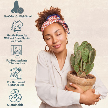 Complete Organic Cactus & Succulent Fertilizer, Succulent Plant Food & Cactus Food, Bonsai, Snake Plant Fertilizer, 11 Servings Fast & Slow Release Feeds up to 44 Plants 8 Months