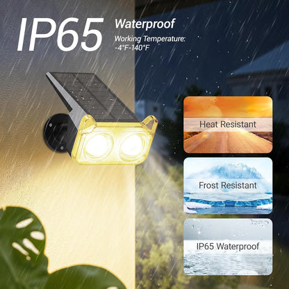 WdtPro Solar Lights Outdoor Waterproof, Solar Spot Lights Outdoor, 30H+ Runtime Spotlights, Auto ON/Off, Dusk to Dawn Lighting for Yard Patio Garden Pathway Landscape 2P