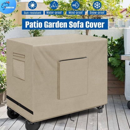 SIRUITON Outdoor Bar Cart Cover for 34 Inch Portable Outdoor Table, Heavy Duty 600D Oxford Fabric Outdoor Waterproof BBQ/Worktable Metal Movable Table Cover
