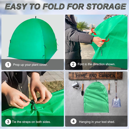 50″*50″*40″ Winter Plant Warm Covers - Raised Bed Cover, Garden Row Accelerator, Warm Tent Freeze Protection Humidity Domes for Germination, Seedling Propagation Protecting Plants from Animals 2PCS
