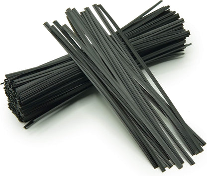 5 inches Twist Ties Pack of 250 - Premium Quality Reusable Black Plastic Coated Ties for Household and Office use
