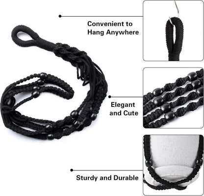Augshy Macrame Hanging Planter, 2 Pack Hanging Planters for Indoor Plants Indoor Outdoor Decor Handmade Hanging Plant Holder(35 Inch)