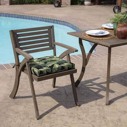 Arden Indoor/Outdoor Seat or Rocking Chair Cushion, 19 x 18, Water Repellent, Rain Proof, Fade Resistant Cushion for Rocking or Dining Chairs Onyx Cebu
