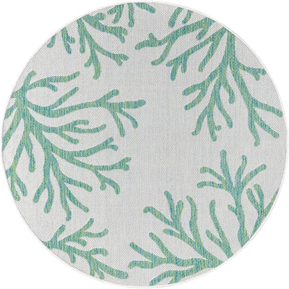 Keen Home Design Terrace Outdoor Round Rug - 8ft Round Washable Indoor/Outdoor Rug for Patio, Kitchen, Balcony, Beach, Garden, Deck and Porch, Size: 7'7" Round