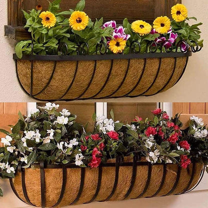 2pcs 30" Natural Replacement Coconut Liner for Window Box Wall Planter Garden Deck Fence Flower Baskets