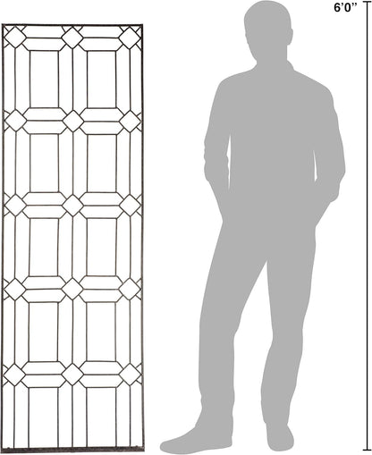 H Potter Garden Trellis for Climbing Plants Metal Outdoor Wall Decor or Flowers Roses Vine Ivy Clematis Large