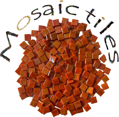SMEIINIK 1.1lb/500g Iridescent Glass Mosaic Tiles for Crafts, Art & DIY Projects, Stained Glass Pieces, Mosaic Materials (WJ95-10)