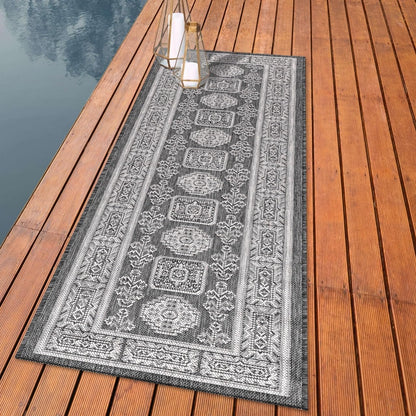 Keen Home Design Terrace Outdoor Runner Rug - 2x10 Washable Indoor/Outdoor Rug for Patio, Kitchen, Balcony, Beach, Garden, Deck and Porch, Size: 2'2"x9'11"