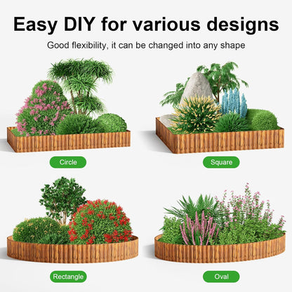 Land Guard Corrugated Garden Edging Border,12" x 40' Landscape Paver Edging, Tall Landscape Edging, Fence for Garden, Flower Bed, Lawn and Landscape Edging (Rusty)