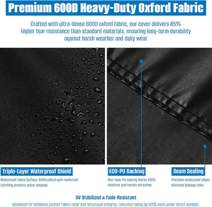 SIRUITON 68.9”L x 29.5”W x 21.6”H Outdoor Cushion Storage Bag,Patio Furniture Cushion Storage Bag,Heavy Duty Rip Proof 600D Oxford,with Handle and Zipper of Waterproof Garden Cushion Storage Covers