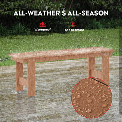 Garden Bench, Front Porch Bench Entryway Park Bench, Patio Backless Garden Seat for Outdoors/Indoor, Low Farmhouse Bench, Teak