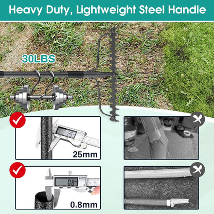 Garden Rake:63 Inch Metal Garden Leaf Rake with 17 Tines, Heavy Duty Bow Rakes for Lawn Yard Leaves Debris Mulch Gravel Thatch Clean,Lawn Care Gardening Landscaping