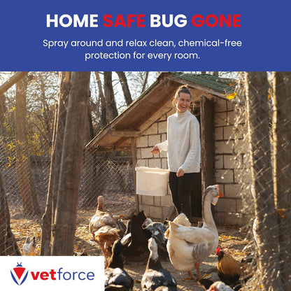 Flying Insect Spray – Fast Action Formula – Broad Coverage Use – Plant-Derived Oils – Easy Spray Application – for Mosquitoes, Stable and House Flies – Gentle Around Animals – 32 oz
