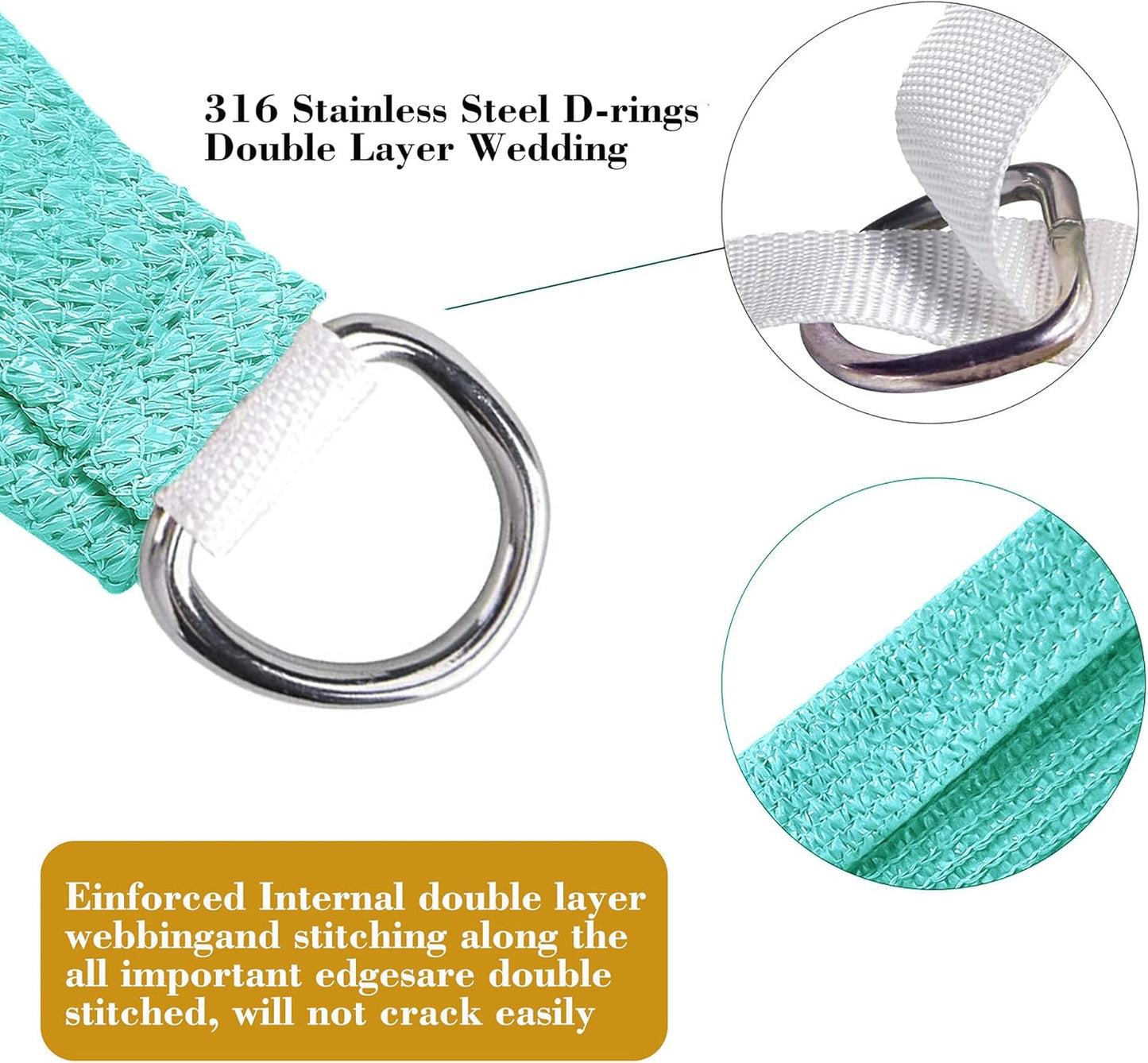 23' x 24' Turquoise Rectangle Sun Shade Sail SSP1212 Canopy Durable Fabric UV Block Awning,We Make Custom Orders