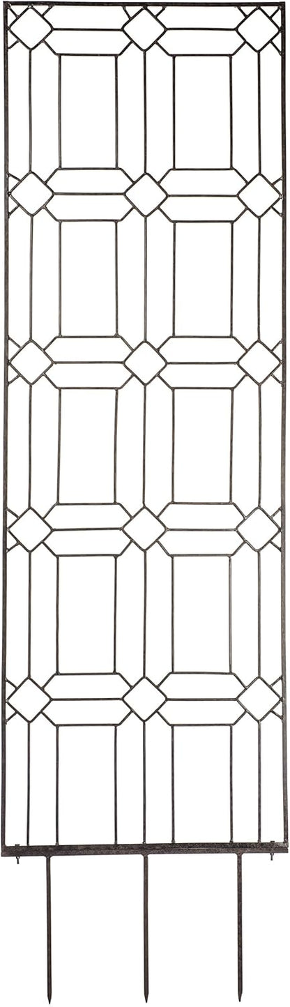 H Potter Garden Trellis for Climbing Plants Metal Outdoor Wall Decor or Flowers Roses Vine Ivy Clematis Large