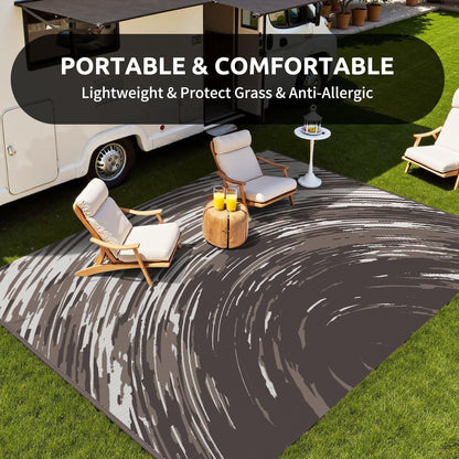 COCOER Modern Outdoor Rug 6x9 Reversible-Waterproof Outdoor Patio Rug-Quick Dry Outdoor Area Rugs Indoor Outdoor Rugs-Outside Rug Patio Decor for Porch Deck Balcony Backyard