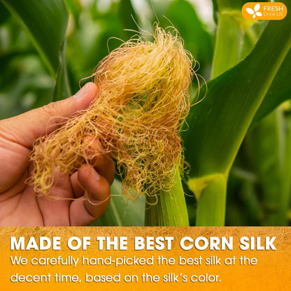 FreshDrinkUS, Premium 75 Tea Bags Corn Silk Tea, 100% Natural & Pure from Corn Silk. Corn Silk Herbal Tea. Clean Ingredients. Made with Natural Material Tea Bags. No Sugar, No Caffeine, Vegan.