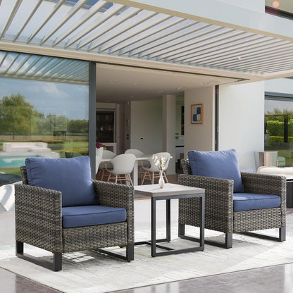 Patio Tables Outdoor Coffee Table - Steel Side Tables End Table for Proch Deck Balcony Garden Squre Grey Tabletop