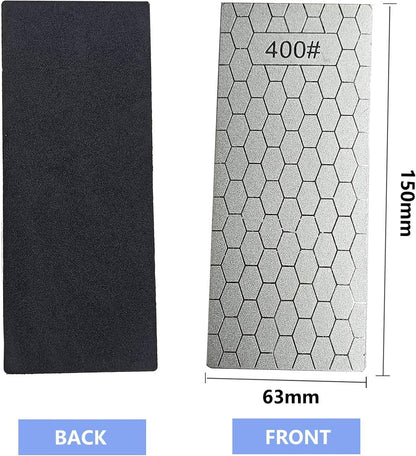 Diamond Sharpening Stone Set,12 Pcs Diamond Lapping Plate Coarse/Medium/Fine Grit Sharpener, 150/180/240/400/600/800/1000/1200/1500/2000/2500/3000 Grit，Perfect Assistance Sharpener Angle Guide
