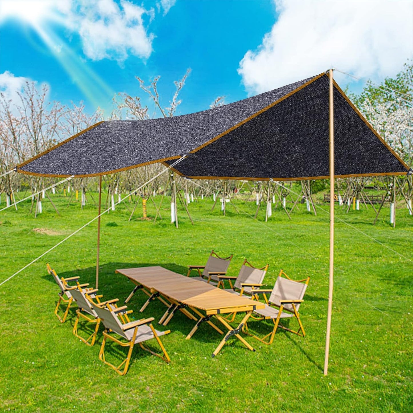 Shade Cloth - for Plants Greenhouse, 70% Sunblock Shade Sails -for Outdoor Garden Pergola Patio Lawn Sun Shade Cloths for Kennel Chicken Coop Easier to Hang Plant Shade Net Cover