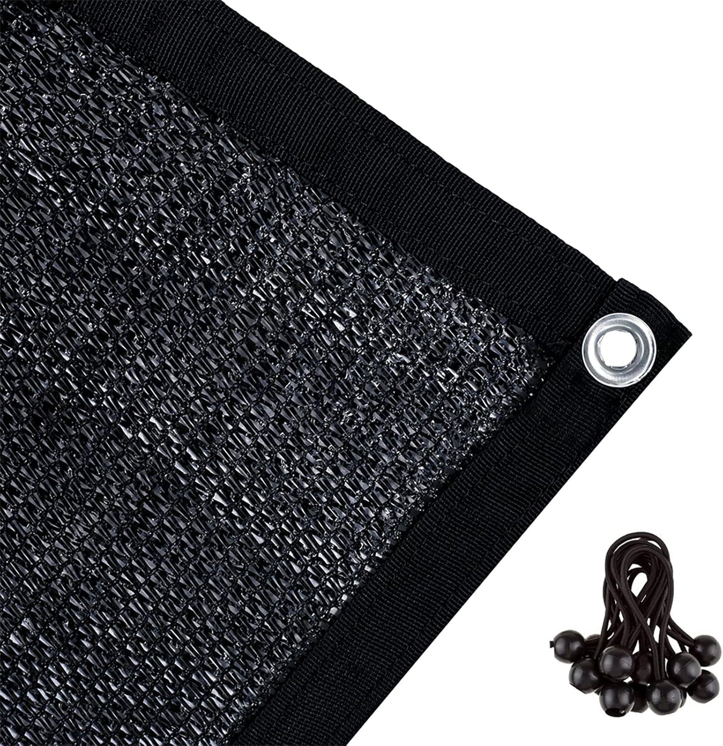Agfabric 70% 10X 16ft Sunblock Shade Cloth with Grommets for Garden Patio, Black