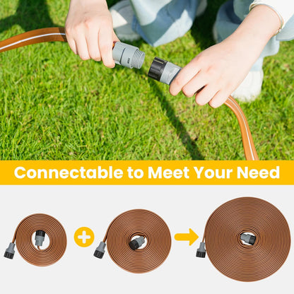LINEX Sprinkler Soaker Hose 50 ft for Garden, Watering Hose with Holes, High-Efficiency Sprinklers System for Lawn and Garden with Staples