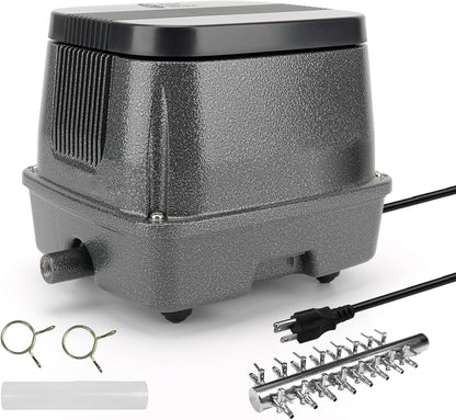 AquaMiracle Linear Air Pump, 635/950/1600/4000GPH Pond Bubbler Septic Air Pump, Energy-Efficient Pond Aerator for Outdoor Ponds, Aquariums, Hydroponics, Waste Treatment