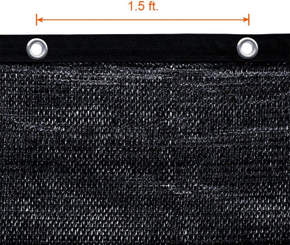 Agfabric 60% Shade Cloth 12X 16ft Sun Shade Fabric Greenhouse Shade Cloth Cover with Grommets Black