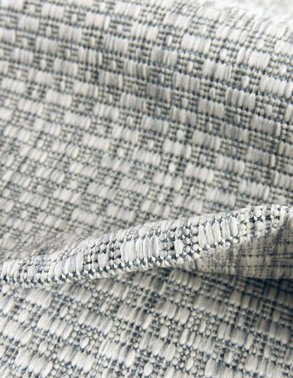 Unique Loom Outdoor Solid Collection Area Rug (2' 7" x 10' Runner Light Gray/Ivory)