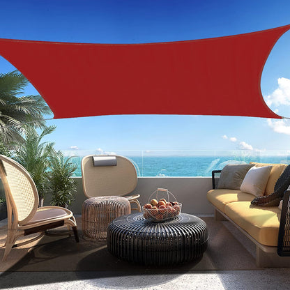 11' x 22' Red Rectangle Sun Shade Sail SSP1212 Canopy Durable Fabric UV Block Awning,We Make Custom Orders