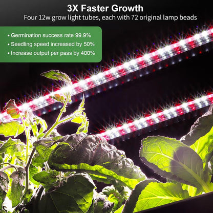 Growell Hydroponics Growing System Kit, 60 Pods Vertical Indoor Garden with LED Grow Light, Auto Circulating Water System & WiFi Smart Plug, Indoor Gardening System for Vegetable Fruit Herb