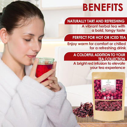 NhatAnhFarm, Dried Hibiscus. 100gr Natural Dried Hibiscus, 100% Natural & Pure, Sugar/Caffeine/Gluten Free. The Perfect Ingredient For Making Tea, Baking, And Effective Deodorizing
