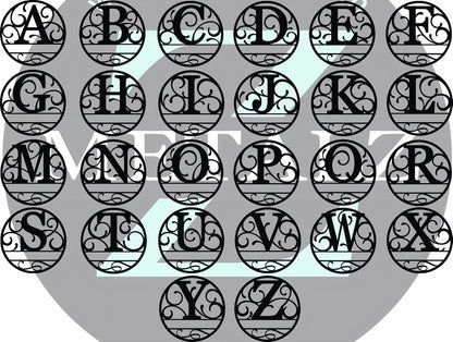 Personalized Metal Name Signs, Split Letter Monogram Wall Decor, Custom Last Name Sign, Family Name Sign for Outdoor, Personalized Wedding Gift, Garden Decor, Metal Wall Art, Housewarming Gift (MonogramDesign_11)