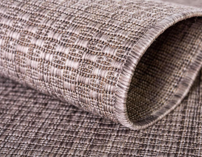 Unique Loom Collection Casual Transitional Solid Heathered Indoor/Outdoor Flatweave Area Rug (7' 1" x 10' Rectangle, Beige/Ivory)