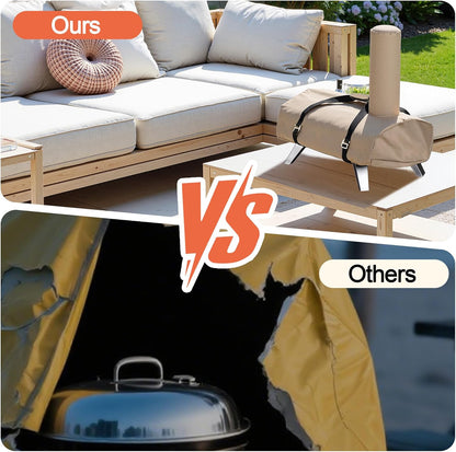 BIG HORN OUTDOORS 12Inch Pizza Oven Cover, Heavy Duty Waterproof and Weather Resistant Oxford Fabric Covers