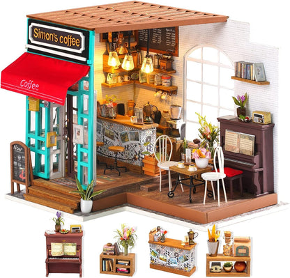 Rolife 1:20 Miniature House Kits-Tiny House Kit-DIY Miniature Dollhouse Kits for Adults-Model Building Craft Kits-Hobbies Gifts for Women and Men