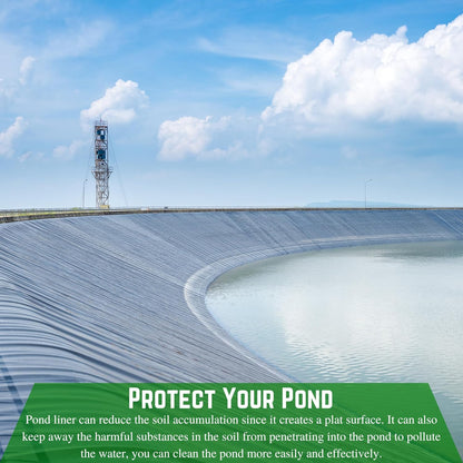 Farm Plastic Supply - 12 Mil String Reinforced Black/White Pond Liner - 12 Mil Fish Pond HDPE Liner, Pond Liners for Outdoor Ponds, Koi Ponds, Garden Fountain, Containment Liner (12' x 75')