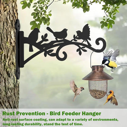 2 Pack Hanging Plant Hanger Outdoor 12-in Bird Feeder Wall Hooks - Heavy Duty Metal Plant Bracket Hook for Hanging Flower Baskets,Wind Chime