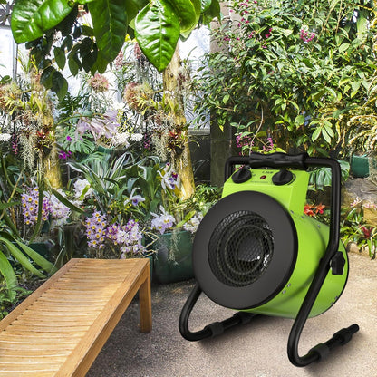 Gardtech Greenhouse Heater with Digital Thermostat, 1500W Portable Outdoor Heater with Overheat Protection, Grow Tent Heaters [Stronger air volume] Fast Heating for Patio, Garage, Flower House(Green)