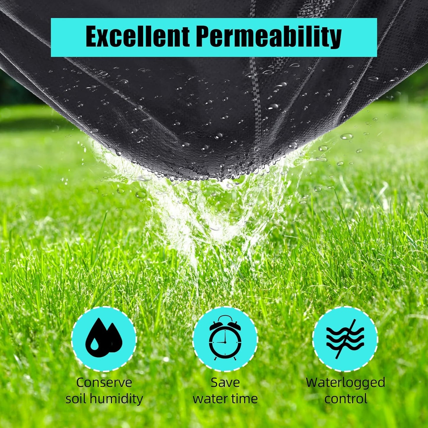 3ft x 300ft Premium Weed Barrier Landscape Fabric, 3.24 oz Heavy Duty, Weed Control Fabric, High Permeability, Good for Flower Bed, Driveway Fabric and Ground Cover