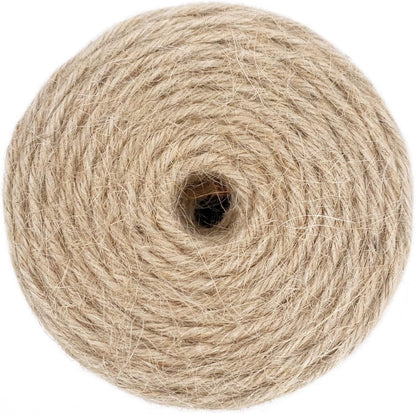 1000FT Jute Twine Rope 3mm Natural Thick Garden Twine String Heavy Duty for Gardening Bundling Crafts Arts Gift Wrapping Packing Material Wedding Christmas Decoration Bulk