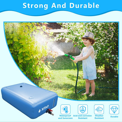 XITAO 63Gal Large Capacity Water Storage Bladder Containers w/Water Level Indicator Portable Foldable Emergency Water Tank Bag for RVs, Drought Resistance, Fire Prevention, Agricultural Irrigation