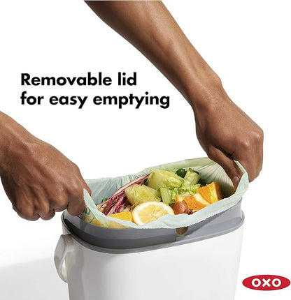 OXO Good Grips EASY-CLEAN COMPOST BIN - WHITE - 1.75 GAL/6.62 L