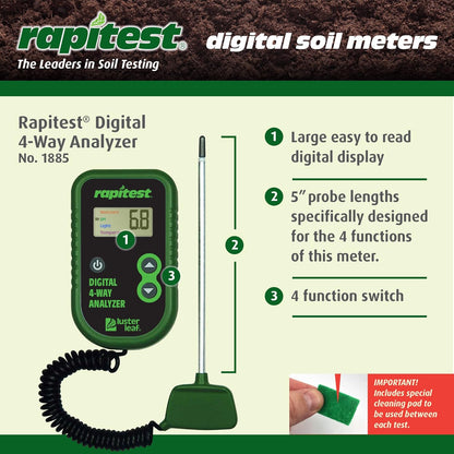 Luster Leaf 1885 Digital 4-Way Analyzer