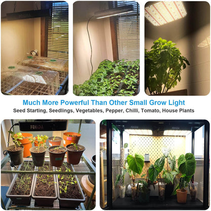 FECiDA LED Grow Light Full Spectrum 65 Watt Actual Power, 2025 Upgrade High Output Dimmable Grow Lights for All Indoor Plants, Seed Starting, Seedlings, Vegetables, Daisy Chain Function, Built-in Fan